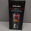 Mueller Personal Blender for Shakes and Smoothies with 15 Oz Travel Cup and Lid, Juices, Baby Food, Heavy-Duty Portable Blender & Food Processor, Grey