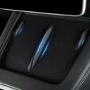 Tinlucys Center Console Protector Cover Designed for Tesla Model 3/Y 2021-2024(Not for Model 3 Highland),TPE Armrest Cover,Center Console Wrap Cover,Waterproof Wireless Charger Silicone Mat(Black Set)