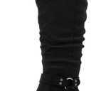Luoika Women's Extra Wide Calf Knee-High Boots (7 X-Wide, Blackmf 109)