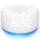 BUFFBEE Alarm Clock with Bluetooth Speaker & FM Radio for Bedside  Gradual Wake-Up Sounds, Fully Dimmable Display & Ambient Night Light, Plug-in Digital Clock for Bedroom (Black)