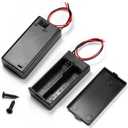 (Pack of 2 2 AA Battery Holder with Switch, 2X 1.5V AA Battery Holder Case with Wire Leads and ON/Off Switch