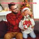 Christmas Party Gifts, 4 Pack Christmas Money Box for Cash Gift Pull, Surprise Money Holders with 200Pcs Transparent Bags, DIY Fun Cash Box for Women Men Girls Boys Kids Adults Mom Dad (Red+dark Red+blue+dark Blue)