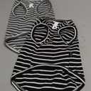 Koneseve Dog Shirt Vest Lightweight Stretchy Dog T-Shirts Soft Cool Shirts Sleeveless Stripe Vests Breathable Clothes for Puppy Kitty Cats Small Medium Large Dogs 2 Pack Black + Grey [ S/Small ]