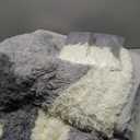 Intelligent Design Shaggy Faux Fur Comforter Set, Cozy & Soft Long Fur with Ombre Color Waves Pattern, Modern All Season Down Alternative Bed Set with Matching Sham, Cassie Full/Queen Grey 3 Piece