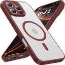 Magnetic for iPhone 16 Pro Max Case [Full Camera Protection][Military-Grade Protection][Compatible with MagSafe] Shockproof Protective Slim Phone Case for iPhone 16 Pro Max, Claret