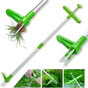Weed Puller Tool Without Bending, Ultra-Light for The Elderly and Women Gardeners, Weed Root Pulling Tool and Picker, Weed Romover, Long Handle Weeding Tool, 40 Inches 3 Claws
