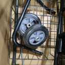 Homestead 220 Lbs Rolling Saddle Rack Cart with Basket – Heavy Duty Saddle Stand for Western Horse Gear, Organizers and Storage for Tack Room, Bridle, Horse Lovers, Cowboy - 3 Tier Saddle Rack Carts