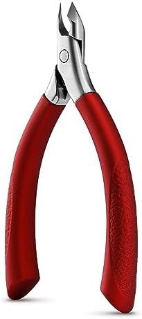 BEZOX Precision Cuticle Trimmer for Salon-Worthy Nails - Professional Half Jaw (5 mm) Cuticle Cutter with Silicon Handle for Expert Manicures, Anti-Slip Sharp Cuticle Clipper Premium Nail Care Tool