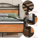 Twin Bed Frame with Headboard,Heavy Duty Steel Slats Support Mattress Foundation-Under Bed Storage, No Box Spring Needed, Noise FreeBlack