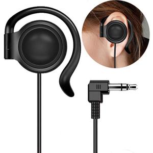 EXMAX Wired Single Headphones 3.5mm Left-Side Earphone One Ear Ear-Hook Headphone for EXD-101 ATG-100T Wireless Tour Guide Receiver Radio Podcast Laptop MP3 Ear Bud (Left-Side Earphone)
