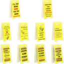 Nogeqi 10 Pack Funny Desk Signs, Caution Overstimulated Desk Sign, Funny Sticky Note Holder Clips, Answer Desks Rates Sign, Fun Office Gag Gifts for Coworkers Teammate Leader Boss Manager