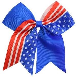 Pack Of 3 4th of July Baby Hair Clips Star Flag Bow Clips Infant Toddler Independence Day Party Dress Up Hair Accessories