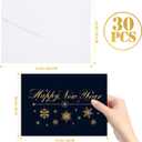 NUOBESTY Happy New Year Cards with Envelopes, 30 Pack Christmas Blank Foldable Greeting Cards Boxed Set for Holiday Wishes, New Year Crafts, Festive Decor, Family and Friends