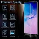 3 Pack Galaxy S10 Plus Screen Protector, 9H Tempered Glass, Ultrasonic Fingerprint Support, 3D Curved,HD Clear Scratch Resistant for Samsung S10 Plus Glass Screen Protector