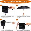 2 x Bluinzi 46 Inch Compact Umbrellas for Rain - Travel Small Umbrella - Automatic Folding Umbrella - Windproof Portable Umbrella, Double 10-rib