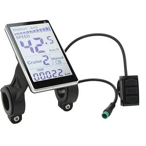 Electric LCD Display Screen, 5 Pin 24V 36V 48V 60V Universal Waterproof Electric LCD Display Control Panel for 31.8 22.2mm Electric Bikes