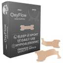 OxyFlow Model Y - 30 Nasal Strips for Breathing, Sensitive Skin, Athletic Nasal Strips, Nasal Congestion Relief, Nose Strips for Snoring, Universal Fit. Pack of 2
