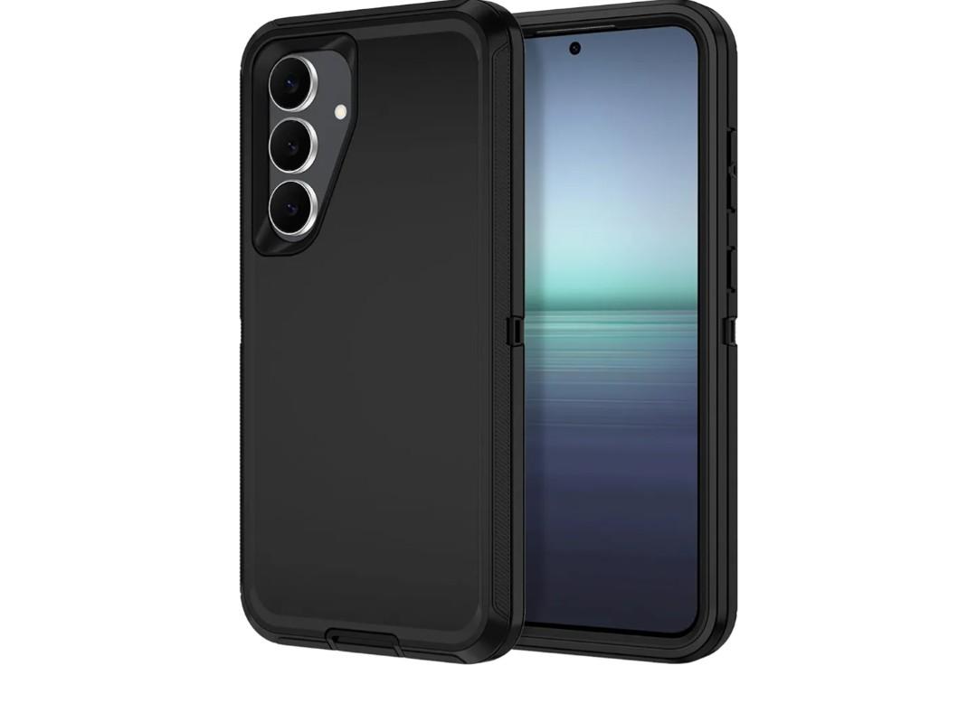 I-HONVA for Samsung Galaxy S25 FE Case Shockproof Dust/Drop Proof 3-Layer Full Body Protection Without Screen Protector Rugged Heavy Duty Cover Case for Galaxy S25 FE 6.7",Black