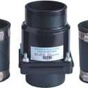 Hydro Master Plastic Sump Pump Check Valve with Stainless Steel Clamps 2 inch
