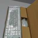 Wireless Keyboard and Mouse Combo, FullSized Wireless Keyboard and Adjustable DPI Mouse, 2.4GHz USB Receiver, Silent Keyboard and Mouse for PC, Windows, MAC, Desktop, Laptop (Avocado Green)