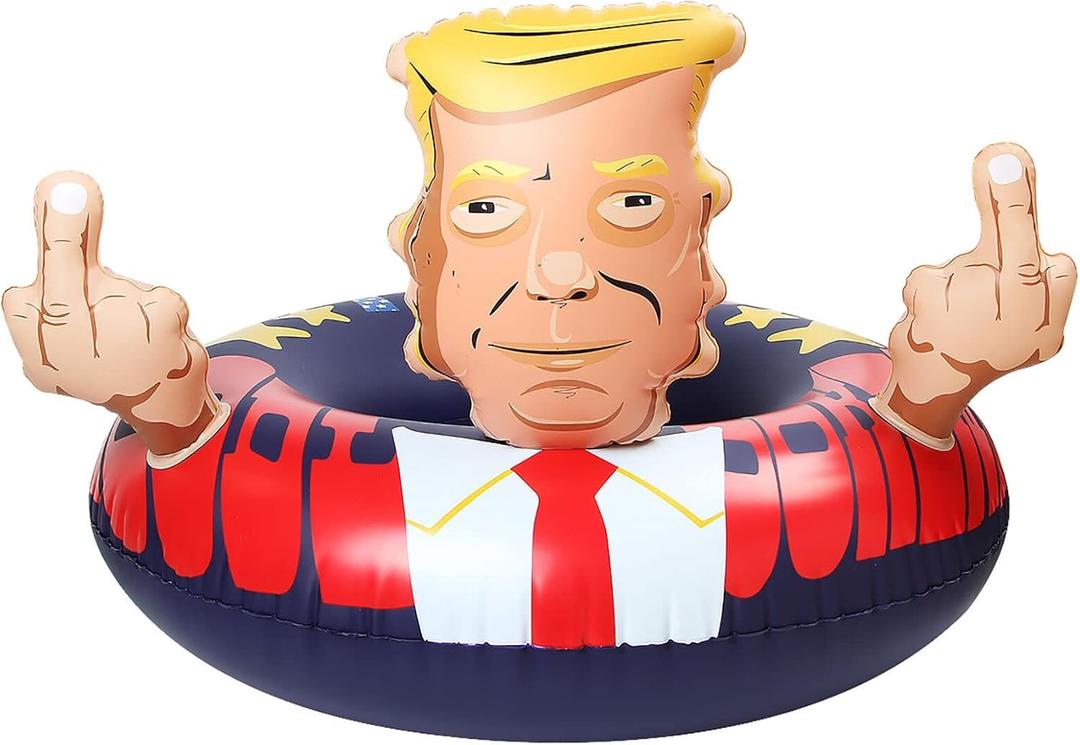 Pool Float Donald Trump Summer Giant Presidential Inflatable Pool Float, Suitable for Beach Swimming Pool Party Lounge Raft (Blue)