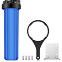 SimPure Whole House Water Filter Housing (DB20P), 20" x 4.5" Sediment Carbon Filter Universal Housing, Pre-Filtration System for Well and City Water, 1" NPT Port, Pressure Release