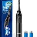 Oral-B Pro 100 CrossAction, Battery Powered Toothbrush, Black, 1 Count (Pack of 1)