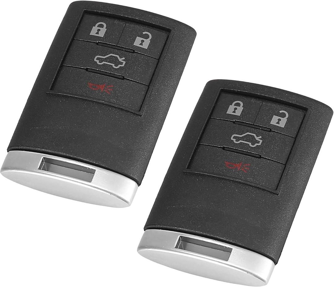 X AUTOHAUX 2pcs 315MHz OUC6000066 Replacement Keyless Entry Remote Car Key Fob for Cadillac STS 2008-2011 DTS 2008-2011 CTS 2008-2013 22889449 4 Key Button