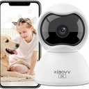 Home Security Cameras, 2k 360 Degree 2.4ghz WiFi Security Camera, Privacy Mode, Night Vision Indoor Pet Camera with Alarm Push Phone app, SD&Cloud Storage, XIAOVV