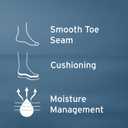 JOBST SensiFoot Diabetic Compression Socks for Men and Women 8-15 mmHg with Seamless Toe and Moisture Management - Extra Padding in Toe, Foot, and Heel Area - Knee High - Closed Toe - Navy, X-Large