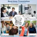 Wireless Earbuds, Real-Time AI Translation Earbuds,144 Languages Language Translator Earbuds, AI Wireless Bluetooth Headphones, Translating Earbuds, Ear Pods Wireless, Perfect for Travel, Business (M76-Black)