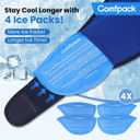 Comfpack Face Ice Pack Wrap for TMJ Relief with 4 Reusable Hot Cold Gel Packs, Wisdom Teeth Ice Pack Head Wrap for Tonsillectomy, Tooth Extraction & Teeth Removed, Oral Surgery, Cosmetic Injection
