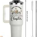 Christmas Gifts for Book Lover - Just One More Chapter Tumbler 40Oz, Book Lover Gifts for Women, Gift for Readers Women, Bookish Cups, Reading Tumbler, One More Chapter Mug, Books Cups