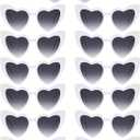 Flutesan Pair of 15 Heart Shaped Sunglasses Vintage Cat Eye Sunglasses for Bachelorette Party Supplies (White)