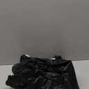 Romanstile Round Vinyl Tablecloth, 100% Waterproof Elastic Fitted Table Covers for 36"- 44" Tables, Wipeable Flannel Backed Plastic Table Cloths for Picnic, Camping, Outdoor - Black ( Small Rip)