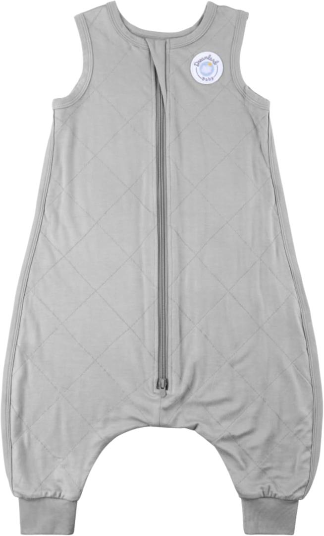 Dreamland Baby Toddler Sleep Sack with Feet, 1.0 TOG Temperature Rating - Ultra Soft Viscose Wearable, Breathable (3T, Grey)