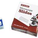E35.3501 Blank Microscope Slides & 100-Pieces Square Cover Glass, Glass