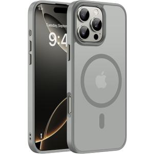 Miracase for iPhone 16 Pro Matte Series Case, Magnetic, Gray