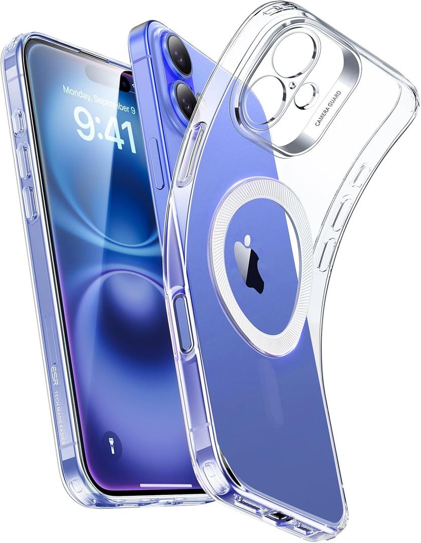 ESR for iPhone 16 Pro Case, Compatible with MagSafe, Camera Protection, Shockproof Thin Cover, Resists Yellowing and Scratches, Magnetic Phone Case for iPhone 16 Pro, Zero Series, Clear