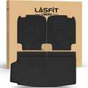 LASFIT Trunk Mat & Backrest Mat for Volvo XC90 2026-2016, All Weather TPE Custom Fit Cargo Liner for Volvo XC90 Cargo Mat, Black, Easy to Clean