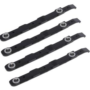 4 Pack Black Chassis Hard Drive Mounting Plastic Rails Durable Anti-Scratch HDD Mount Rails for Desktop Computer Cases Easy Install Drive Bracket Accessories for PC Building Upgrades