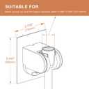 GwernKB Shower Head Holder Strong Adhesive No Drilling Wall Mount Adjustable Handheld Showerhead Bracket for RV Kids Bathroom Shower,Fix Firmly and Use Conveniently (Black, 2)
