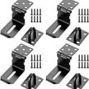 4 Inch Door Hasp Latch 90 Degree, Stainless Steel Safety Right Angle Padlock Hasp Lock Latch for Push/Sliding/Shed/Fence/Barn Door, Matte Black Finish 4 Pack