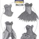 Butterick Patterns B6338 Curved-Hem Corsets & Skirts, A5 (6-8-10-12-14)