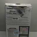 SAMEAT Heated Towel Warmers for Bathroom - Large Towel Warmer Bucket, Wood Handle, Auto Shut Off, Fits Up to Two 40"X70" Oversized Towels, White