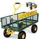 Firstness 900 Lbs Heavy Duty Metal Garden Wagon Cart, Green