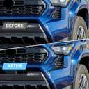 2Pcs Front Side Grille Patch Decor Compatible with Toyota Tacoma 2024 2025 2026, Front Fog Light Decals Fit 4th Gen Tacoma Accessories Car Truck Label, Black