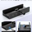 ORICO USB Hub 3.2, Clamp USB-Hub with Extra Power Supply Port, 10Gbps Aluminum 5-Port USB Extender with 2 USB-A 3.2 Ports, USB-C 3.2, SD/TF Card Reader 3.0, USB-3.2 Splitter for Monitor, Desk