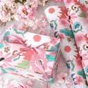 LaRibbons Pink Floral Wrapping Paper Jumbo Roll, 30 Inch X 33 Feet (82.5 sq. ft) Spring Gift Wrap Stone Paper for Wedding, Mother’s Day, Bridal Shower & Birthday,Pack Of 2