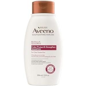 OGX Aveeno Color Protect Strengthen+ Blackberry Quinoa Shampoo, Fresh, 12 Fl Oz